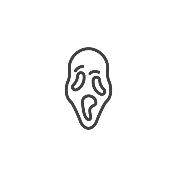 Grita Máscara Icono Línea Signo Estilo Lineal Para Concepto Móvil — Vector de stock