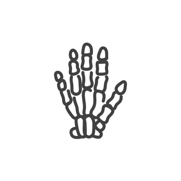 Bony Hand Icono Línea Signo Estilo Lineal Para Concepto Móvil — Archivo Imágenes Vectoriales