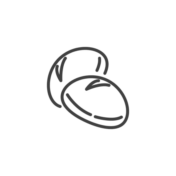 Значок Линии Хлебных Рулонов Знак Стиля Мобильной Концепции Веб Дизайна — стоковый вектор