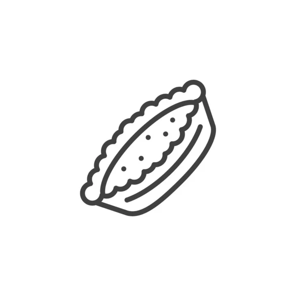塔特莱特蛋糕线图标 移动概念和网页设计的线性风格标志 焦糖蛋糕勾勒出矢量图标 标识插图 矢量图形 — 图库矢量图片