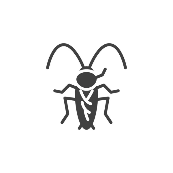 コックローチ害虫ベクターのアイコン モバイルコンセプトとWebデザインのための満たされたフラットサイン コックローチバグググリフアイコン シンボル ロゴイラスト ベクトルグラフィックス — ストックベクタ