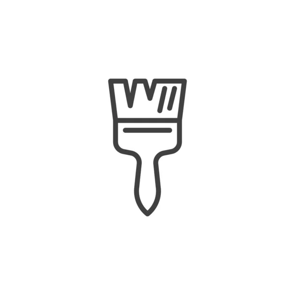 Значок Линии Кисти Знак Стиля Мобильной Концепции Веб Дизайна Иконка — стоковый вектор