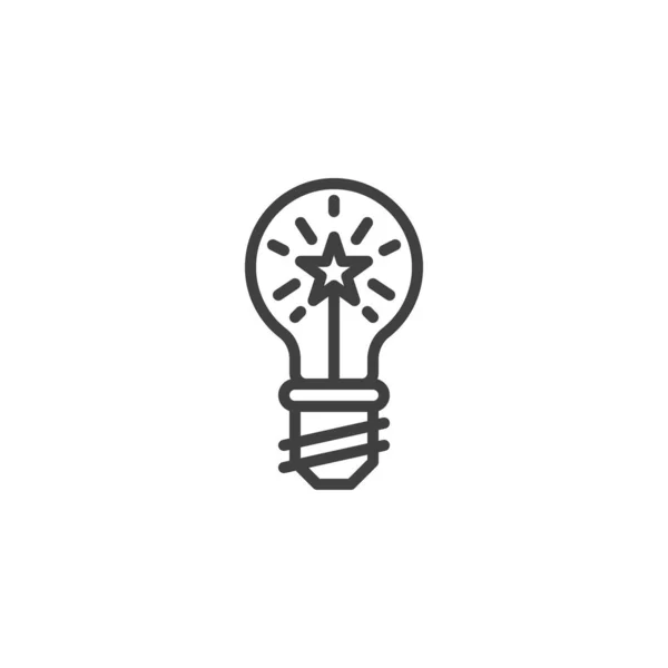 Inspiratie Ideeënlijn Icoon Lineair Stijlteken Voor Mobiel Concept Webdesign Lamp — Stockvector