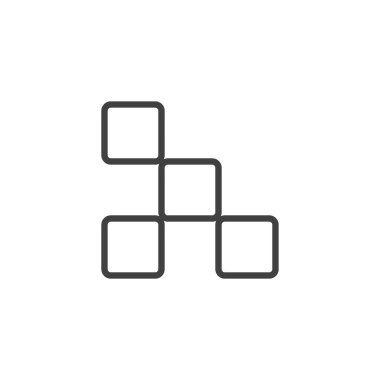 Piksel çizgisi simgesi. Mobil konsept ve web tasarımı için doğrusal biçim işareti. Pikseller vektör simgesini çizer. Sembol, logo çizimi. Vektör grafikleri