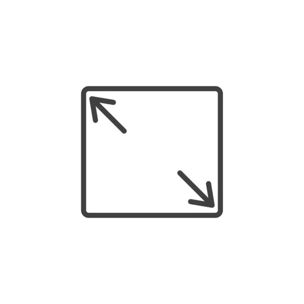 Разверните Значок Экрана Полноэкранный Стилистический Знак Мобильной Концепции Веб Дизайна — стоковый вектор