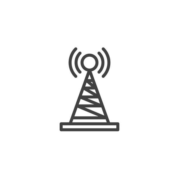 Anten Kule Hattı Simgesi Mobil Konsept Web Tasarımı Için Doğrusal — Stok Vektör