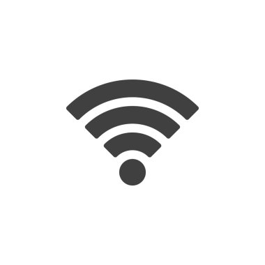 Wi-Fi sinyal vektör simgesi. Mobil konsept ve web tasarımı için düz tabela. Wifi anten kabartma simgesi. Sembol, logo çizimi. Vektör grafikleri