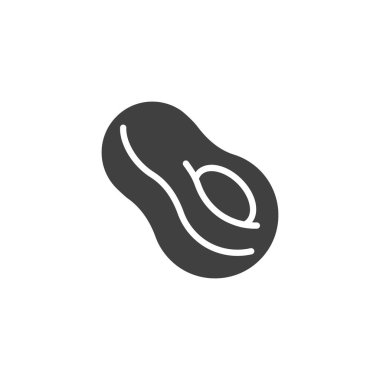 Avokado sebze vektör ikonu. Mobil konsept ve web tasarımı için düz tabela. Taze avokado sembolü. Sembol, logo çizimi. Vektör grafikleri