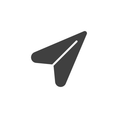 Navigasyon imleç vektör simgesi. Mobil konsept ve web tasarımı için düz tabela. GPS ok simgesi simgesi. Sembol, logo çizimi. Vektör grafikleri