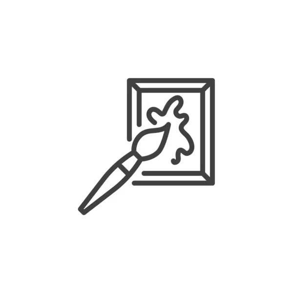 Ikona Sztuki Wizualnej Liniowy Znak Stylu Dla Mobilnej Koncepcji Projektowania — Wektor stockowy