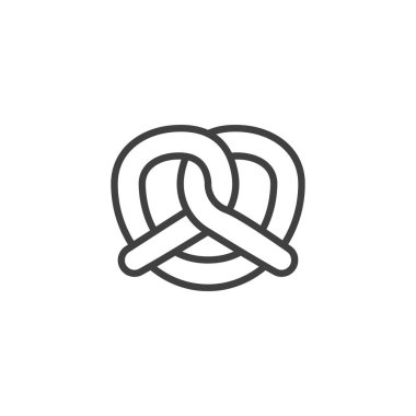 Pretzel line icon. linear style sign for mobile concept and web design. Pretzel outline vector icon. Symbol, logo illustration. Vector graphics