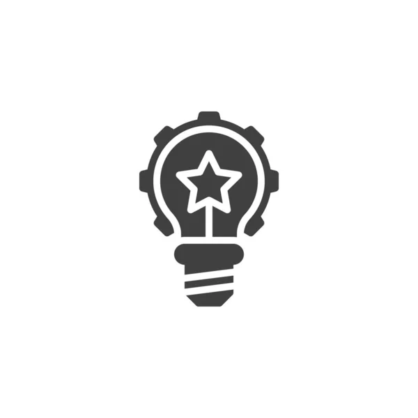 Icône Vectorielle Lampe Créativité Panneau Plat Rempli Pour Concept Mobile — Image vectorielle