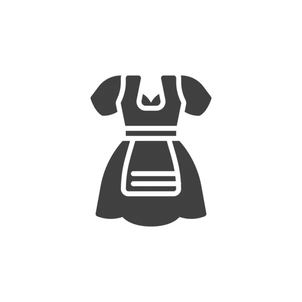 ディルンドル 伝統的なベクターのアイコン モバイルコンセプトとWebデザインのための満たされたフラットサイン ディルドル オクトーバーフェスト 女性の衣装グリフアイコン シンボル ロゴイラスト ベクトルグラフィックス — ストックベクタ