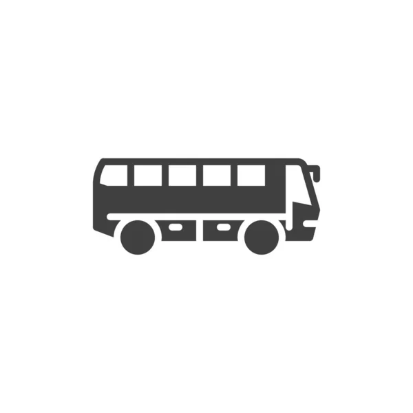 Bus Seite Ansicht Vektor Symbol Gefüllte Flache Schilder Für Mobiles — Stockvektor