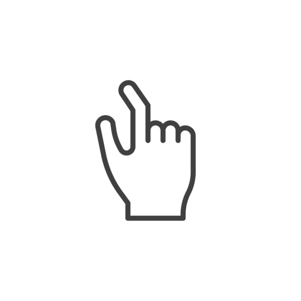Reinch Gesture Line Icon Знак Стиля Мобильной Концепции Веб Дизайна — стоковый вектор