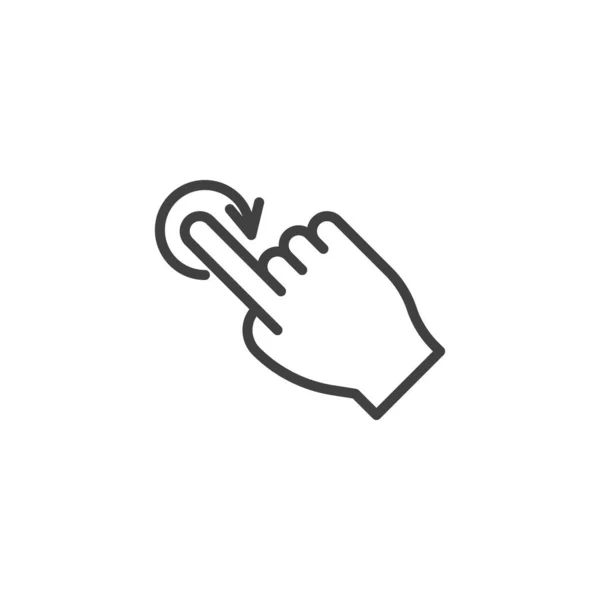 Reotate Gesture Line Icon Знак Стиля Мобильной Концепции Веб Дизайна — стоковый вектор