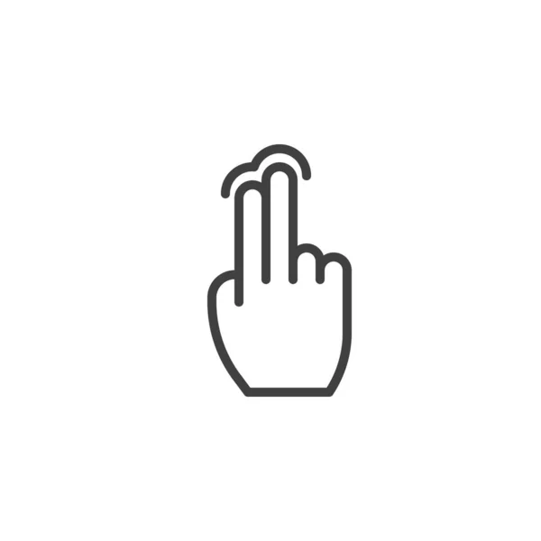 Εικονίδιο Γραμμής Χειρονομιών Δύο Δακτύλων Γραμμικό Στύλ Για Mobile Concept — Διανυσματικό Αρχείο