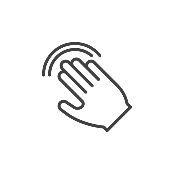 Πολλαπλών Touch Εικονίδιο Γραμμή Χειρονομία Γραμμικό Στύλ Για Mobile Concept — Διανυσματικό Αρχείο