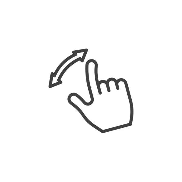 Vergrößern Gestenleiste Symbol Lineares Stilschild Für Mobiles Konzept Und Webdesign — Stockvektor