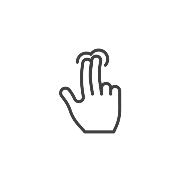 Иконка Линии Жеста Крана Знак Стиля Мобильной Концепции Веб Дизайна — стоковый вектор