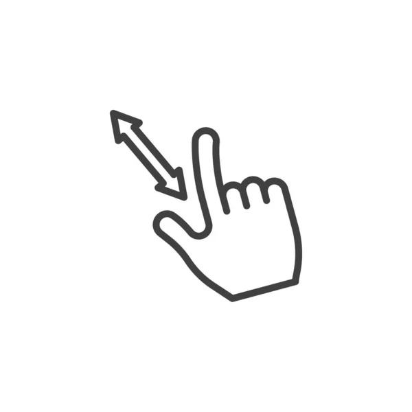 Значок Линии Жеста Диагонали Знак Стиля Мобильной Концепции Веб Дизайна — стоковый вектор