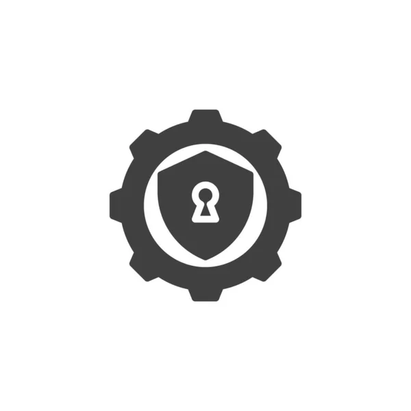 Cybersecurity Kontrollvektorsymbol Gefüllte Flache Schilder Für Mobiles Konzept Und Webdesign — Stockvektor