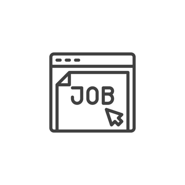 Job Postlijn Pictogram Lineair Stijlteken Voor Mobiel Concept Webdesign Job — Stockvector