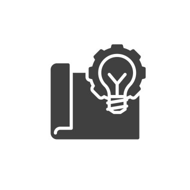 Proje prototip vektör simgesi. Mobil konsept ve web tasarımı için düz tabela. Yaratıcı yönetim simgesi. Sembol, logo çizimi. Vektör grafikleri