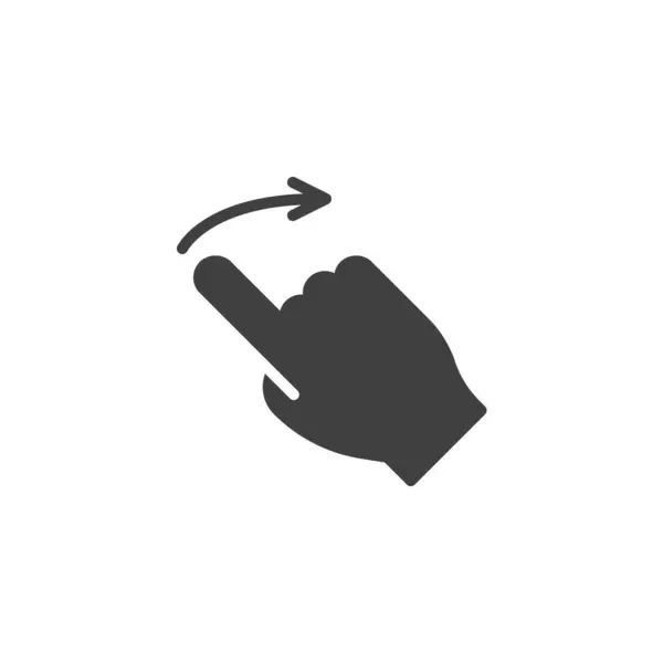 Прокрутите Значок Вектора Правого Жеста Заполненный Плоский Знак Мобильной Концепции — стоковый вектор