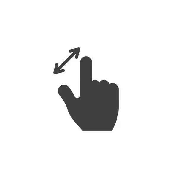 Значок Вектора Жеста Увеличения Пальца Заполненный Плоский Знак Мобильной Концепции — стоковый вектор