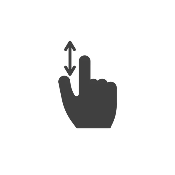 Finger Scroll Gesture Vector Icon Filled Flat Sign Mobile Concept — Stock Vector