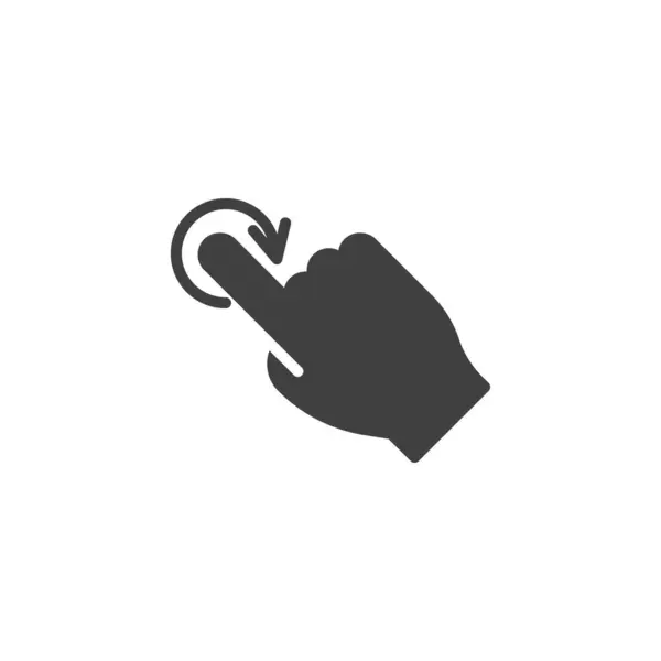 Значок Вектора Жеста Поворота Пальца Заполненный Плоский Знак Мобильной Концепции — стоковый вектор