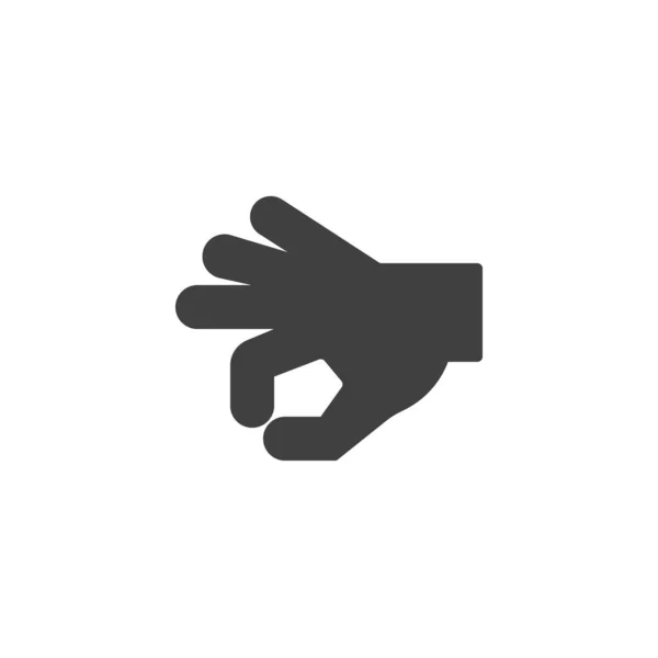 手指动的手势矢量图标 填写了移动概念和网页设计的平面标志 手舔手势字形图标 标识插图 矢量图形 — 图库矢量图片