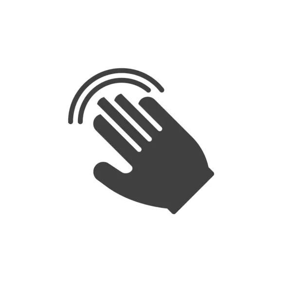 Gesten Vektorsymbol Hand Berühren Gefüllte Flache Schilder Für Mobiles Konzept — Stockvektor