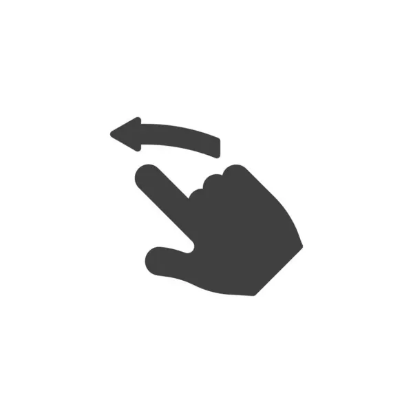 Finger Sveper Vänster Gest Vektor Ikon Fylld Platt Skylt För — Stock vektor