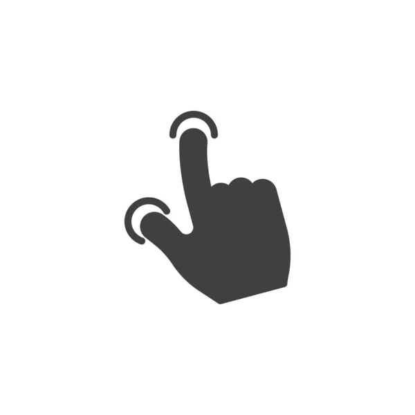 フィンガーピンチジェスチャーベクターアイコン モバイルコンセプトとWebデザインのための満たされたフラットサイン 2つの指のピンチジェスチャーグリフアイコン シンボル ロゴイラスト ベクトルグラフィックス — ストックベクタ