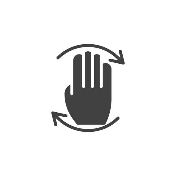 Ikona Vektoru Kruhového Gesta Vyplněný Plochý Znak Pro Mobilní Koncept — Stockový vektor