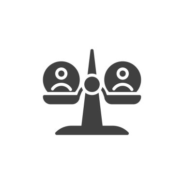 Eşit İstihdam Vektör simgesi. Mobil konsept ve web tasarımı için düz tabela. Eşit Fırsat Sembolü simgesi. Sembol, logo çizimi. Vektör grafikleri