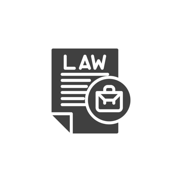 Εικονίδιο Φορέα Εργατικού Δικαίου Γεμισμένο Επίπεδο Σήμα Για Την Έννοια — Διανυσματικό Αρχείο