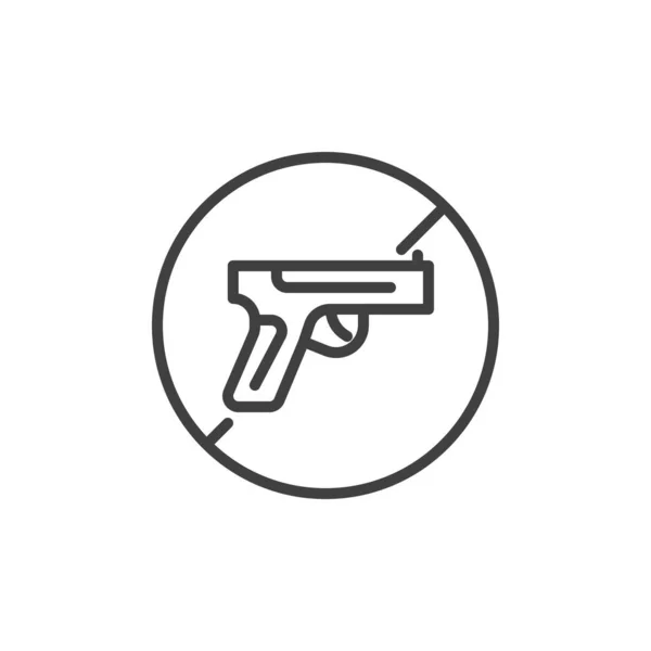 Icono Línea Sin Signo Pistola Signo Estilo Lineal Para Concepto — Vector de stock
