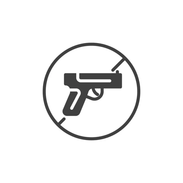 Firearms Vector Icon Signo Plano Lleno Para Concepto Móvil Diseño — Vector de stock