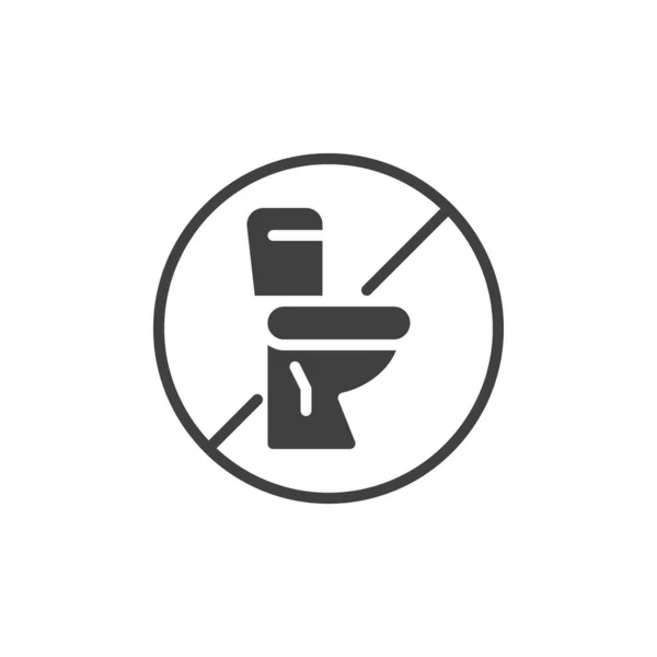Geen Toiletteken Vectoricoon Gevuld Plat Bord Voor Mobiel Concept Webdesign — Stockvector