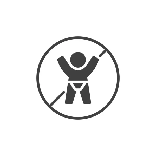 Kein Babyzeichen Vektor Symbol Gefüllte Flache Schilder Für Mobiles Konzept — Stockvektor
