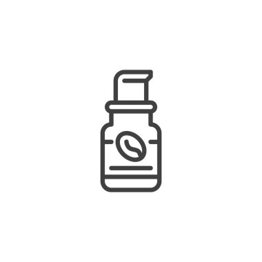Kahve kreması çizgisi ikonu. Mobil konsept ve web tasarımı için doğrusal biçim işareti. Kahve kreması vektör ikonu. Sembol, logo çizimi. Vektör grafikleri