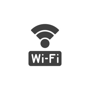 Wifi servis vektör simgesi. Mobil konsept ve web tasarımı için düz tabela. Wi-Fi sinyal simgesi. Sembol, logo çizimi. Vektör grafikleri