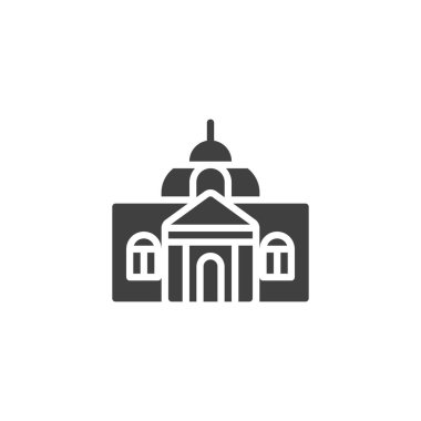 Cam sera vektör simgesi. Mobil konsept ve web tasarımı için düz tabela. Botanik bahçesi sembolü inşa ediyor. Sembol, logo çizimi. Vektör grafikleri