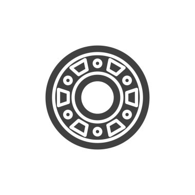 Araba tekerleği taşıyıcı ikonu. Mobil konsept ve web tasarımı için düz tabela. Tekerlek taşıyıcı sembol. Sembol, logo çizimi. Vektör grafikleri