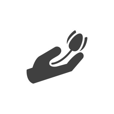 El vektör ikonunda lale çiçeği. Mobil konsept ve web tasarımı için düz tabela. Lale çiçeğinin glifini ver. Sembol, logo çizimi. Vektör grafikleri