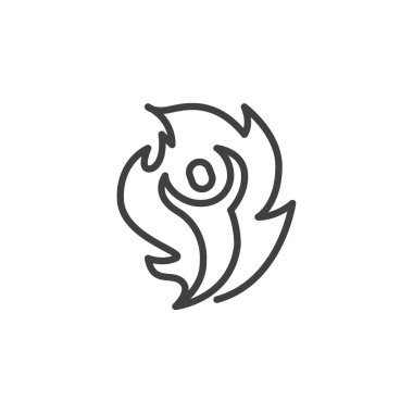 Takım Ruh çizgisi ikonu. Mobil konsept ve web tasarımı için doğrusal biçim işareti. Takım ruhu taslak vektör ikonu. Sembol, logo çizimi. Vektör grafikleri