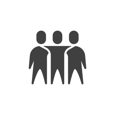 Takım oluşturma vektör simgesi. Mobil konsept ve web tasarımı için düz tabela. Takım bağlanma simgesi. Beraberlik sembolü, logo çizimi. Vektör grafikleri